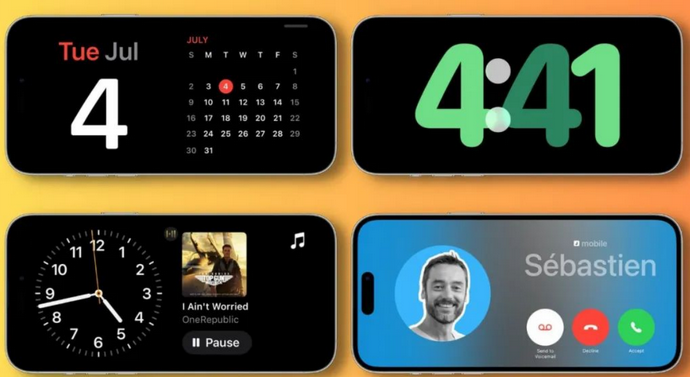 小店苹果手机维修分享iOS17横屏充电待机显示有什么好处 