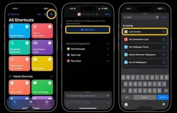 小店苹果14锁屏维修店分享iPhone14升级iOS16.4后如何创建锁屏快捷方式 